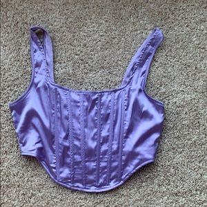 Misguided purple corset top